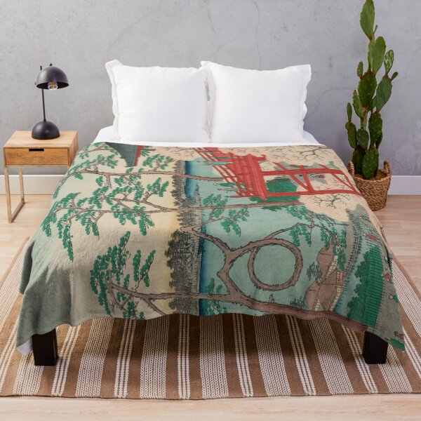 Item preview, Spring Blossoms and Pond Ukiyo-e Japanese Art designed and sold by VintageArchive.