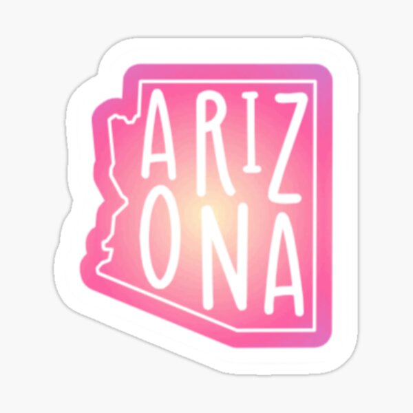 Arizona Sticker Teal Sticker Pink Sticker State 48 State 