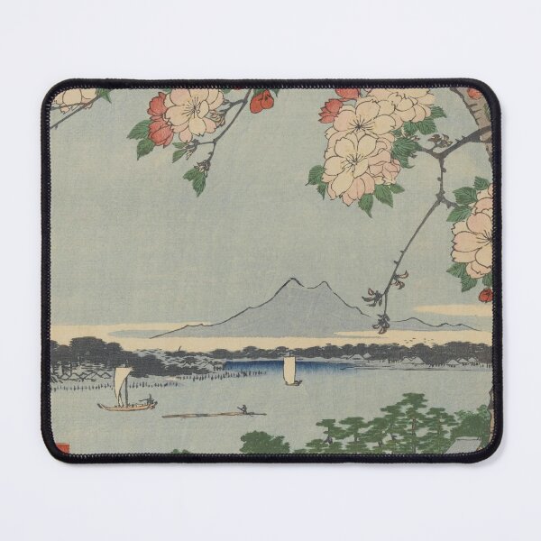 Item preview, Cherry Blossoms on Spring River Ukiyo-e Japanese Art designed and sold by VintageArchive.