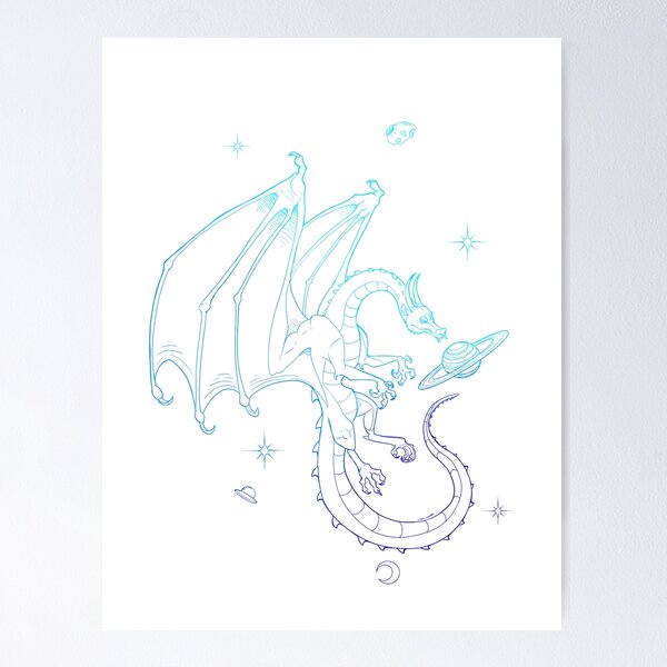 Item preview, Blue Cosmic Dragon designed and sold by Upbeat-Cryptid.