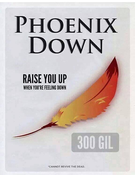 Final Fantasy Phoenix Down Only 300 Gil By Zeobamacare Redbubble