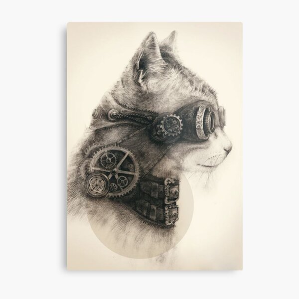 Aperçu de l'œuvre chat steampunk créée et vendue par Kla357.