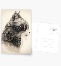 Steampunk cat Postcards