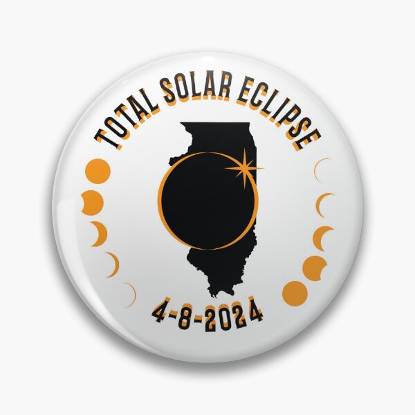 Item preview, Illinois Total Solar Eclipse Path 2024 Eclipse Souvenir  designed and sold by The Junto Shop.
