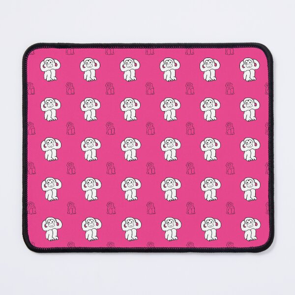 Item preview, White monkeys on pink background designed and sold by marufemia.