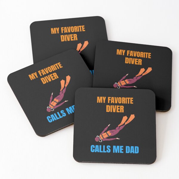 Item preview, My Favorite Diver Calls Me Dad, Funny Father's Day Design designed and sold by HermoTees.