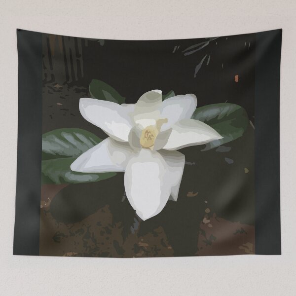 Item preview, Magnolia Tree Flower Vector Portrait designed and sold by DefectivePortal.