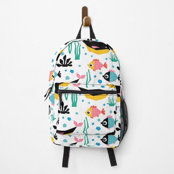 Item preview, Whales and Fish Cute Oceanic Aquatic Pattern designed and sold by silviaol.