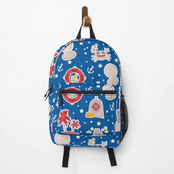 Item preview, Cute Nautical Anchors, Compass, Lighthouse Blue Pattern designed and sold by silviaol.