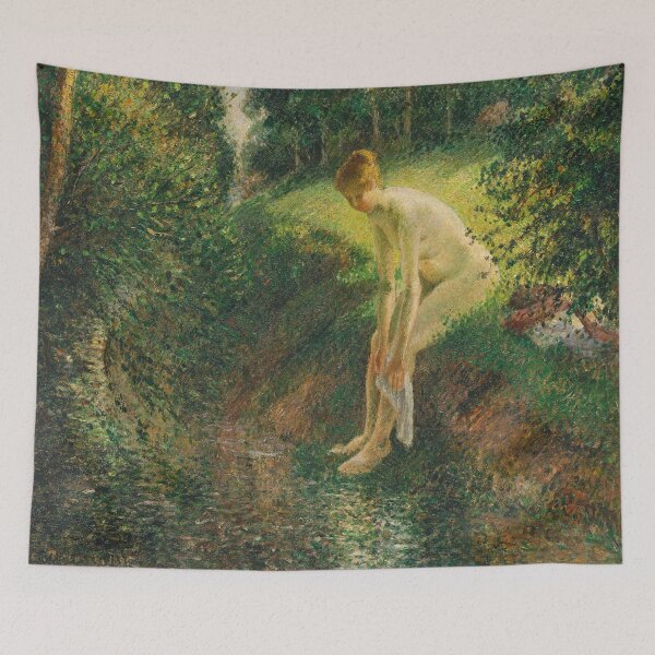 Item preview, Bather in the Woods Camille Pissarro (French, Charlotte Amalie, Saint Thomas 1830–1903 Paris) designed and sold by Vintage Designs +.