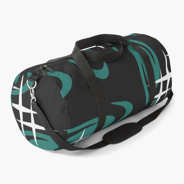 Item preview, Retro Atomic Age Swirls Stars Pattern Black Teal designed and sold by thepixelgarden.