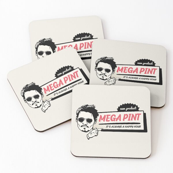 Item preview, A Mega Pint - Johnny Depp Happy Hour designed and sold by retrippy.