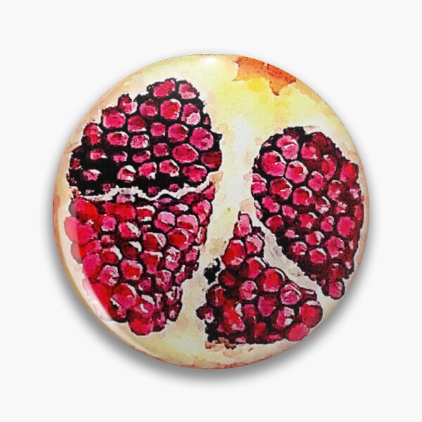 Item preview, Pomegranate watercolor print, minimalist red decor, cut pomegranate fruit designed and sold by yulchikon.