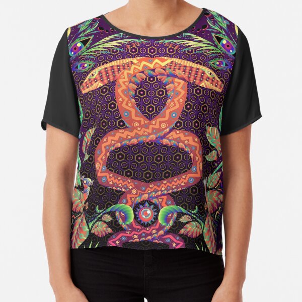 Psychedelic Ayahuasca snake spirit Chiffon Top
