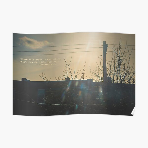 “There is a crack in everything. That's how the light gets in.” ~ Leonard Cohen Poster