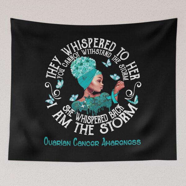 Item preview, Black Girl Fighter Strong I Am The Storm Ovarian Cancer Awareness designed and sold by Mnrshirley.