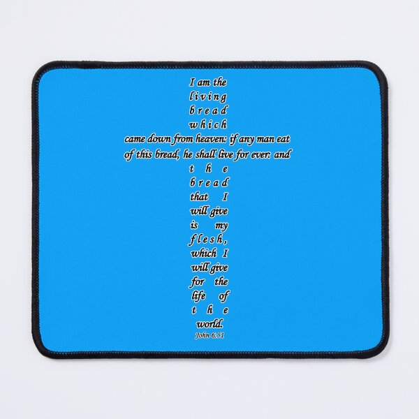 Item preview, Cross text - John 6:51 "I am the living bread" designed and sold by sociographix.