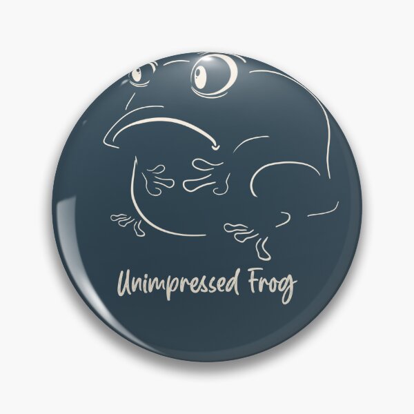 Item preview, Unimpressed frog hand drawn line design white  designed and sold by TipTopTapo.