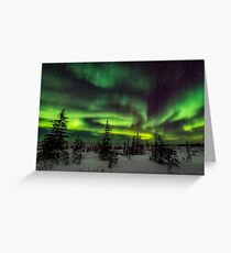 Aurora Borealis Over Hudson Bay Greeting Card