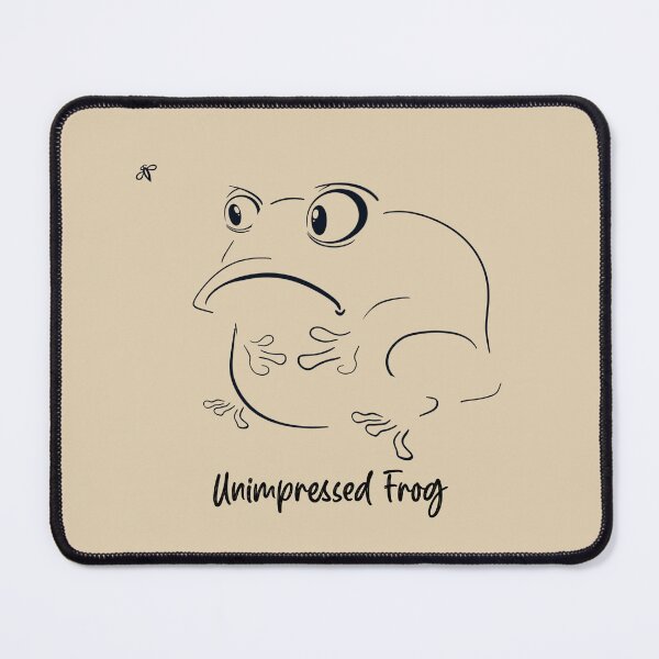 Item preview, Unimpressed frog hand drawn line design designed and sold by TipTopTapo.