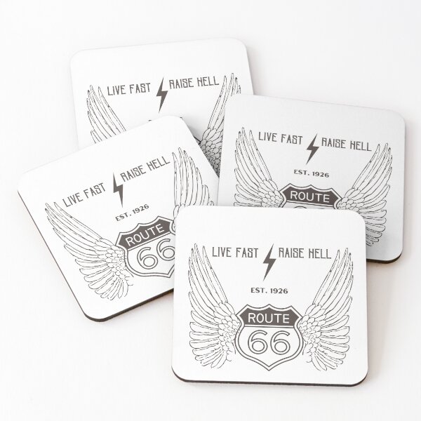 Item preview, Live fast raise hell Route 66  designed and sold by UrbnImagination.