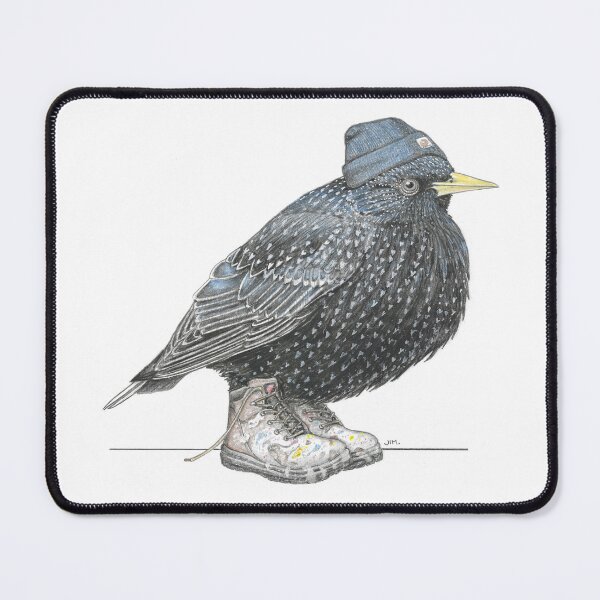 Item preview, Starling in Work Boots designed and sold by JimsBirds.