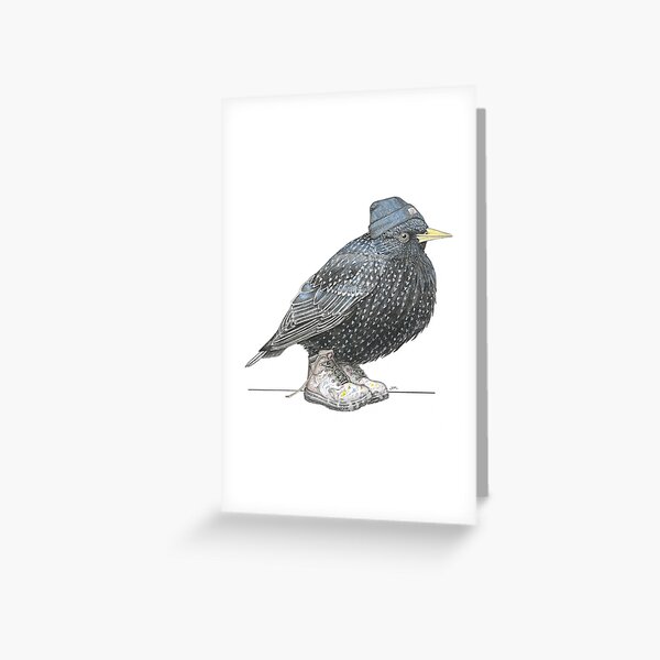 Item preview, Starling in Work Boots designed and sold by JimsBirds.