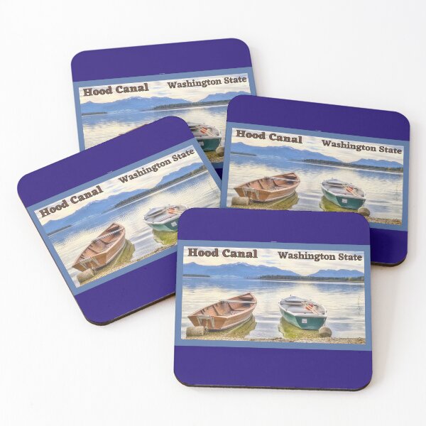 Item preview, Hood Canal Washington with Olympic Mountains and boats. designed and sold by Kona Linda.