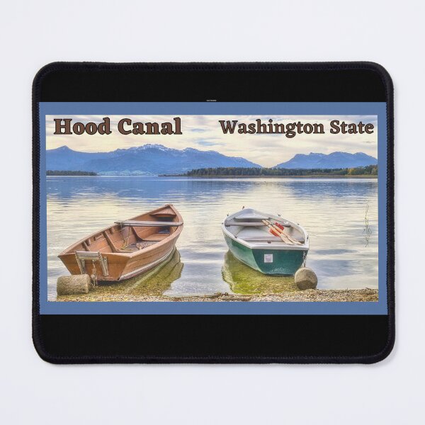 Item preview, Hood Canal Washington with Olympic Mountains and boats. designed and sold by Kona Linda.
