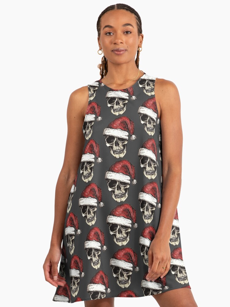 Christmas Skull" A-Line Dress for Sale by MVanHyll | Redbubble Christmas Skull" A-Line Dress for Sale by MVanHyll | Redbubble