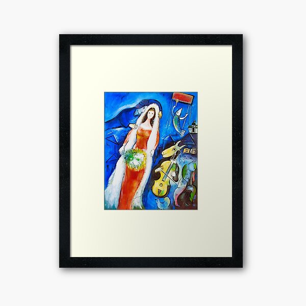 La Mariée, 1912 by Marc Chagall Framed Art Print
