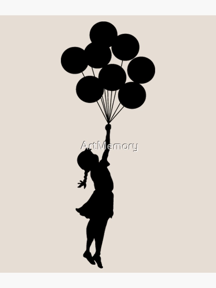 BANKSY FLYING BALLOONS GIRL（GESSO Ver.）