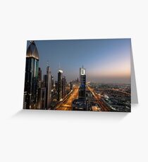 Dubai Sheikh Zayed road Greeting Card