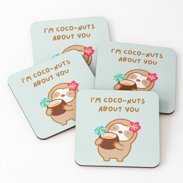 Item preview, I’m Nuts About You Coconut Sloth  designed and sold by theslothinme.