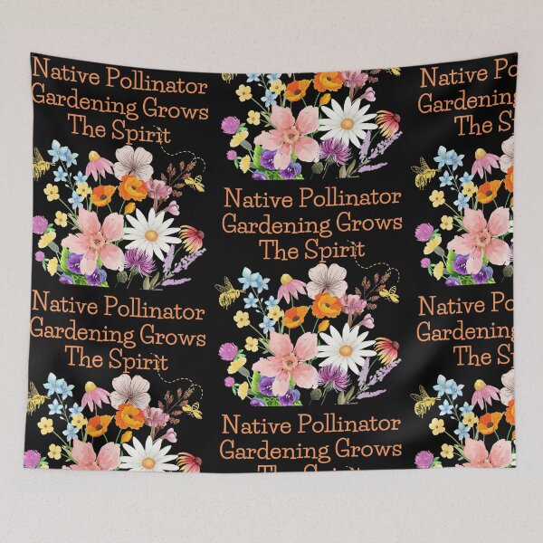 Item preview, Native Pollinator Gardening Grows The Spirit Colorful Design designed and sold by EarthArtDesigns.