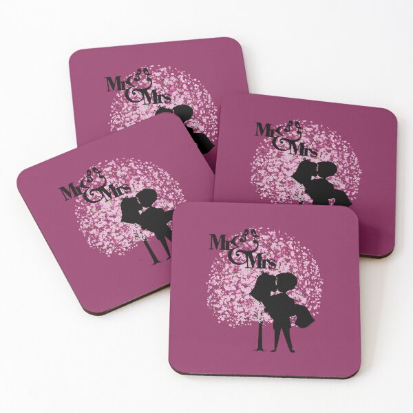 Item preview, MR & MRS Love Blooms (on Burgundy Wine) designed and sold by PawsitiveMum.