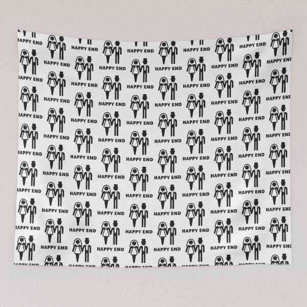 Item preview, Happy End (Wedding / Marriage / Bridal Pair / Black) designed and sold by MrFaulbaum.