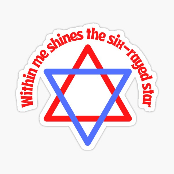 Star of David Stickers, Set of 40 Sparkly Blue and Silver Six