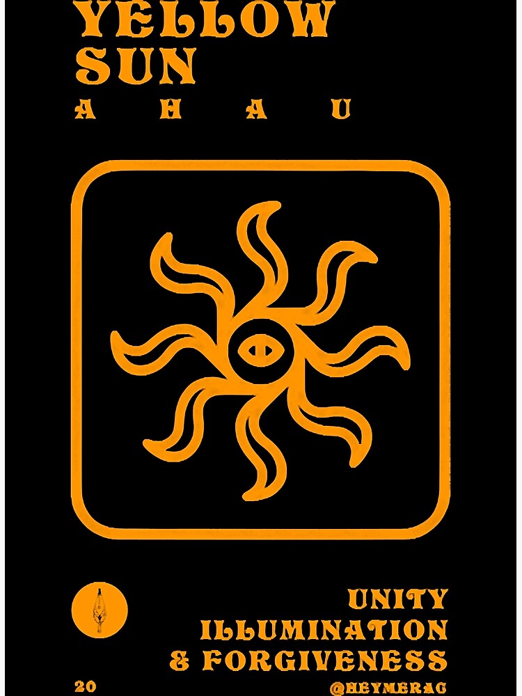 "Yellow Sun Mayan Tzolkin Symbols " Poster for Sale by RalphBenj10761