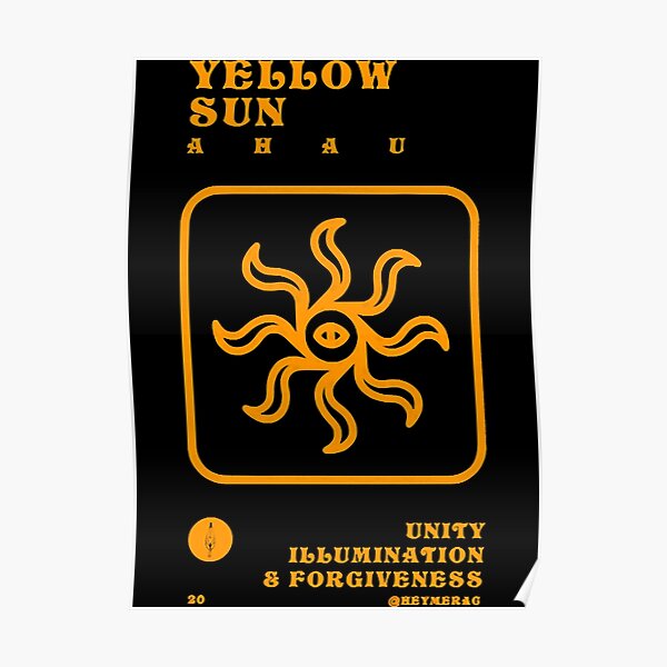 "Yellow Sun Mayan Tzolkin Symbols " Poster for Sale by RalphBenj10761