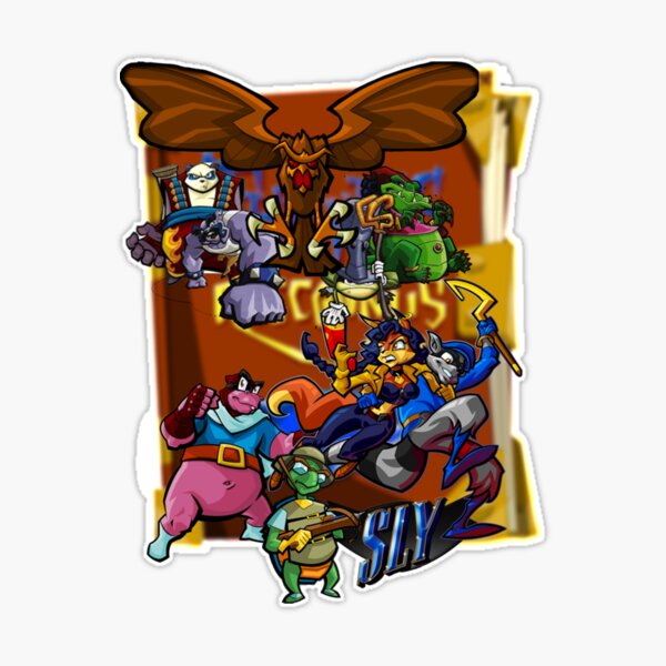 Sly Cooper Gang Extended Sticker for Sale by Swisskid