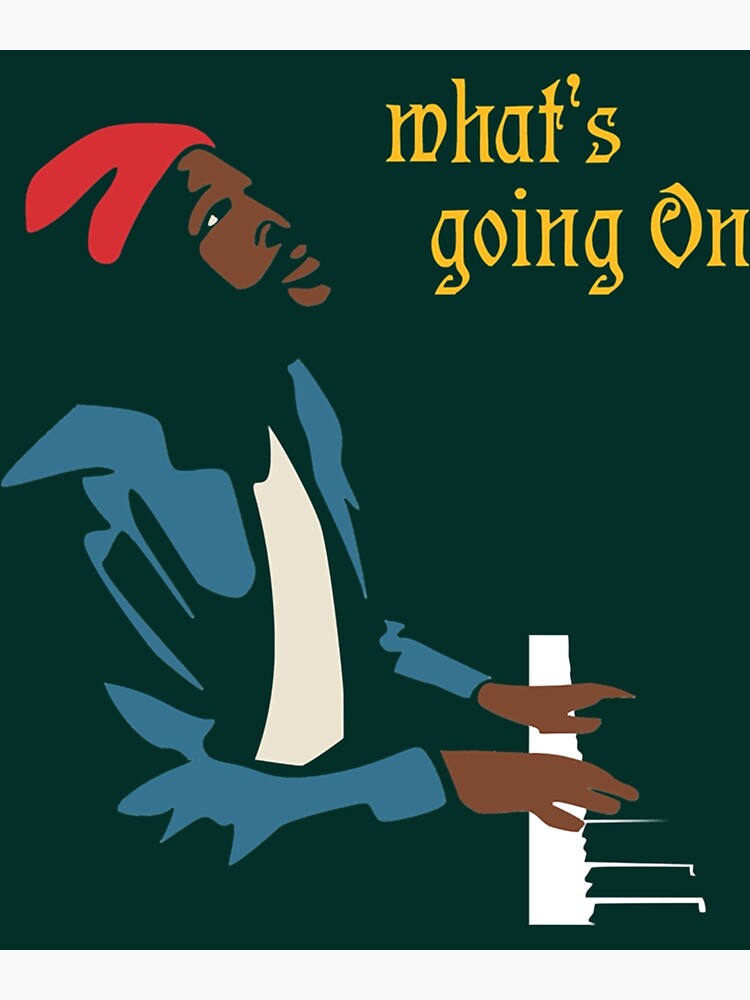 Discover Whats going on Vintage Marvin Gaye Music Premium Matte Vertical Poster