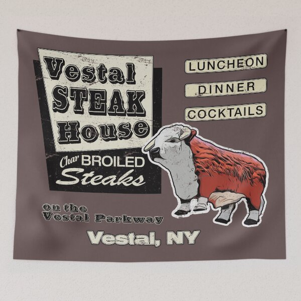 Item preview, Distressed Vestal Steak House, Vestal, NY designed and sold by TeeArcade84.