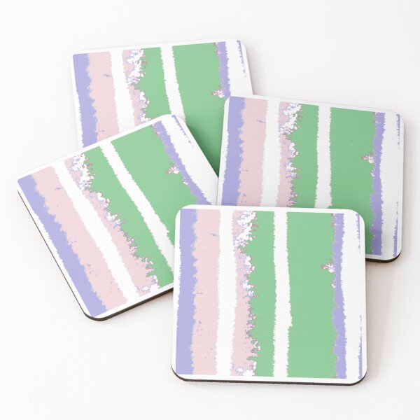 Item preview, Spring Boho Distressed Pink Purple and Green Stripes designed and sold by rhombusOnion.