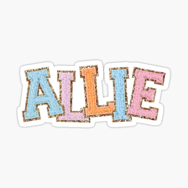 “preppy “Allie” name sticker " Sticker for Sale by elizabethpivec