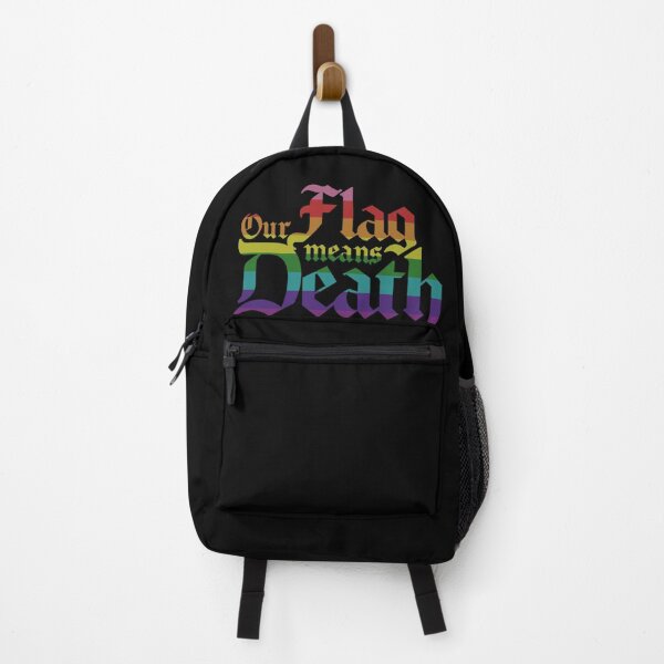 Vista previa del artículo con la obra «Nuestra bandera significa muerte Bandera del arco iris», diseñado y vendido por honeyglot.