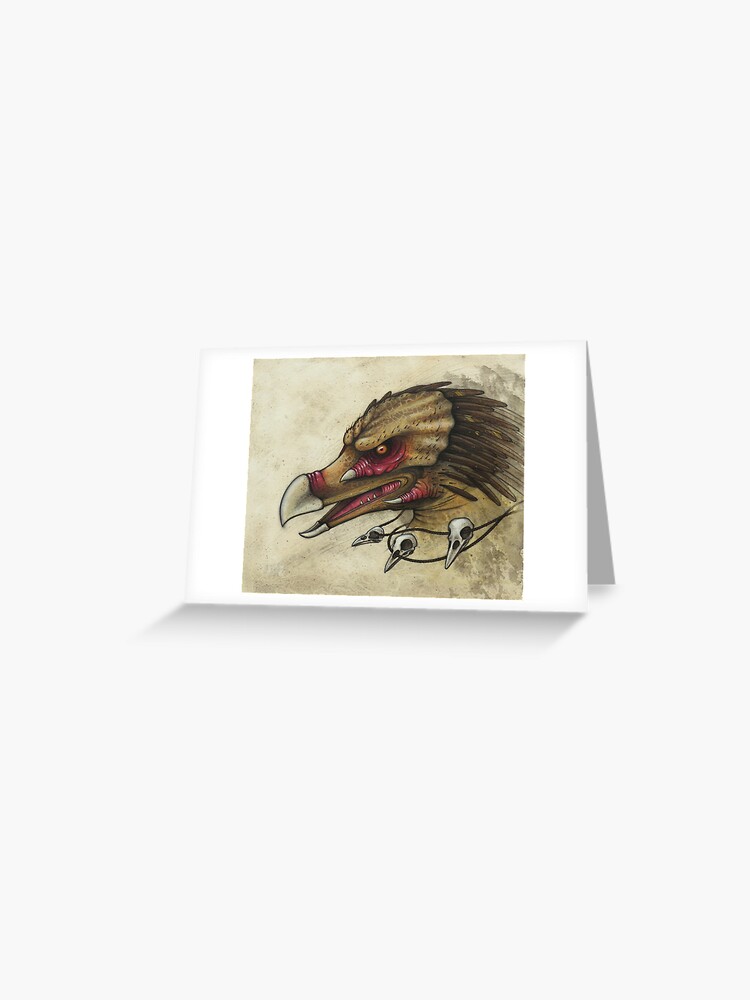 Thumbnail 1 of 2, Greeting Card, Predatory Bird designed and sold by Firedrake.
