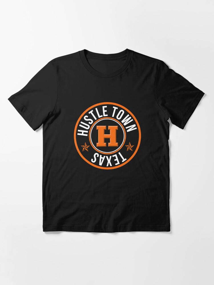 Hustle Town Texas White with Orange Sleeves