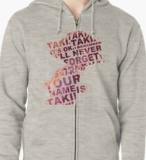Sudadera con capucha y cremallera Tu nombre es Taki