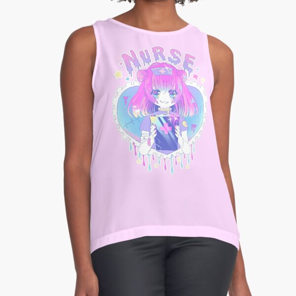 Sweet Cure Menhera T-Shirt Anime Nurse Girl Tee Top